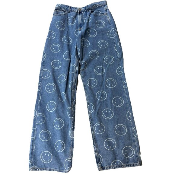 Smiley Originals X H&M High Waist Straight Leg Jeans Women's Size 6 - Picture 2 of 12